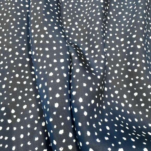 J Crew Gwyneth slip skirt - navy and white dots - sz L - exc condition - Picture 2 of 7